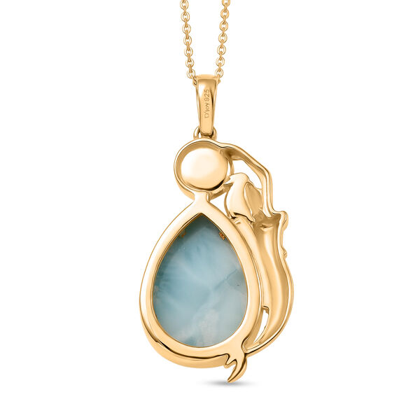 D'Joy AA Larimar, S&uuml;&szlig;wasser Perle (6mm) Schmuckset ca. 50 cm 925 Silber 750 Gelbgold vermeil image number 4