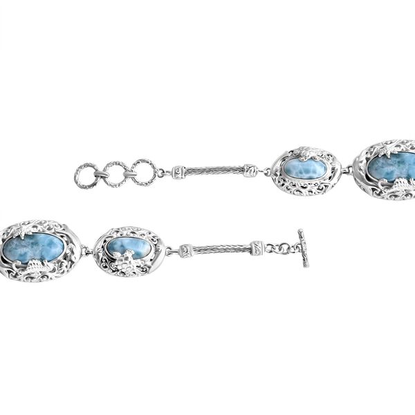 Royal Bali - Larimar Armband ca. 19 cm 925 Silber ca. 18.52 ct image number 4