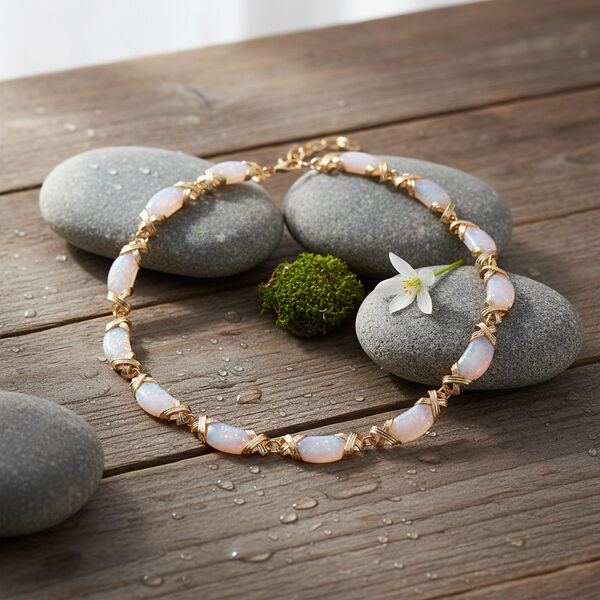 Opalit 45+5cm Halskette - 250 ct. image number 1