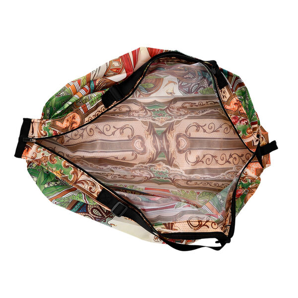 Faltbare Einkaufstasche mit Rei&szlig;verschlussfach 50 x 70 cm Hellgr&uuml;n M&auml;dchenmotiv image number 5