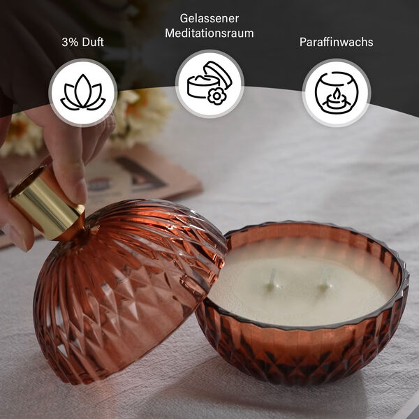 The 5th Season: Premium-Kollektion: Duftkerze im Glas, 20h Brenndauer, Amber image number 3