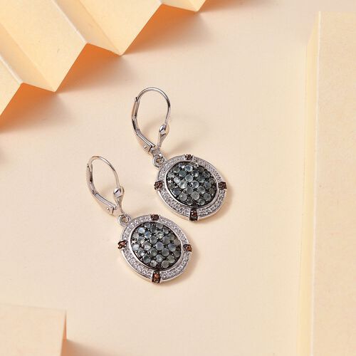 D'Joy AA Alexandrit, Kaffee und weiße Zirkon Ohrringe - 2,54 ct. image number 1