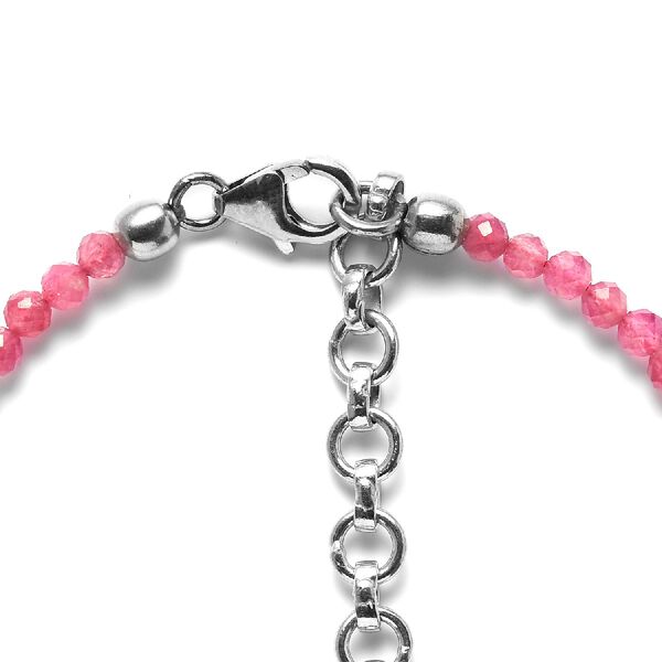 Rosa Turmalin und nat&uuml;rliches, &auml;thiopisches Welo Opal-Armband, 19 cm, 925 Silber ca. 13,95 ct image number 3