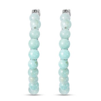 Amazonit-Creolen, Edelstahl ca. 2,60 ct