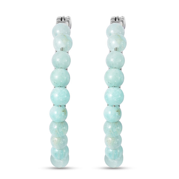 Amazonit-Creolen, Edelstahl ca. 2,60 ct