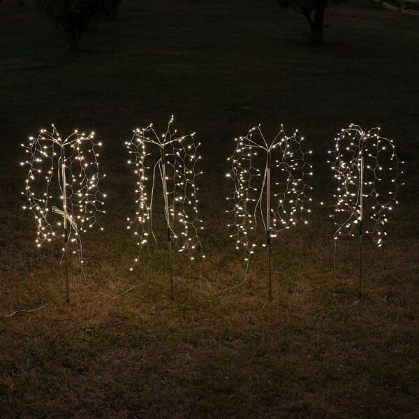 Set aus 4 solarbetriebenen Gartenlichtern in Feuerwerksform, 8 Leuchtmodi, 80 cm image number 3