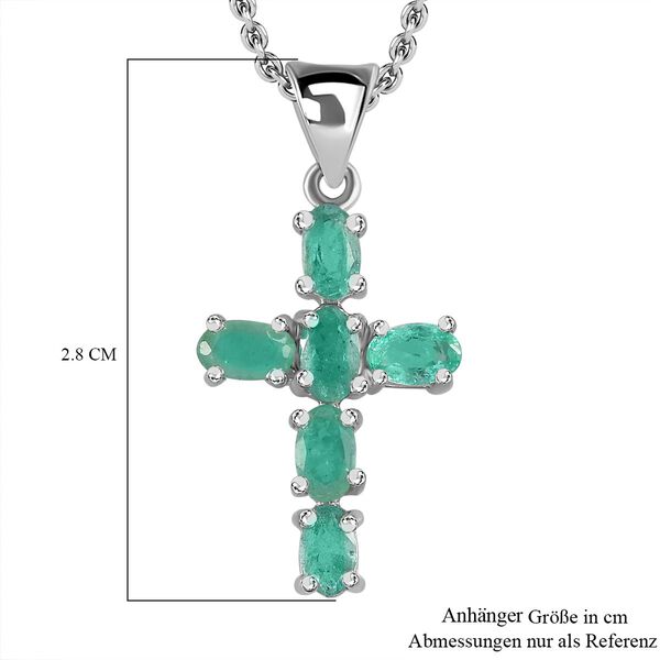 Smaragd Anh&auml;nger mit 50cm Kette - 1,25 ct. image number 6
