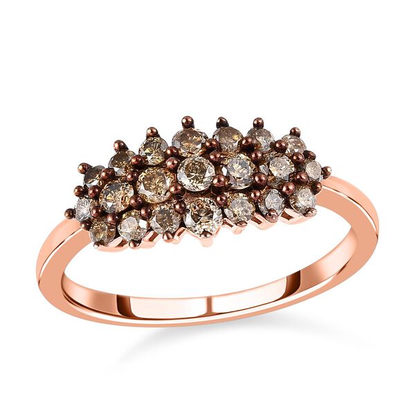 Nat&uuml;rlicher Champagner-Diamant-Bandring - 0,50 ct. image number 4