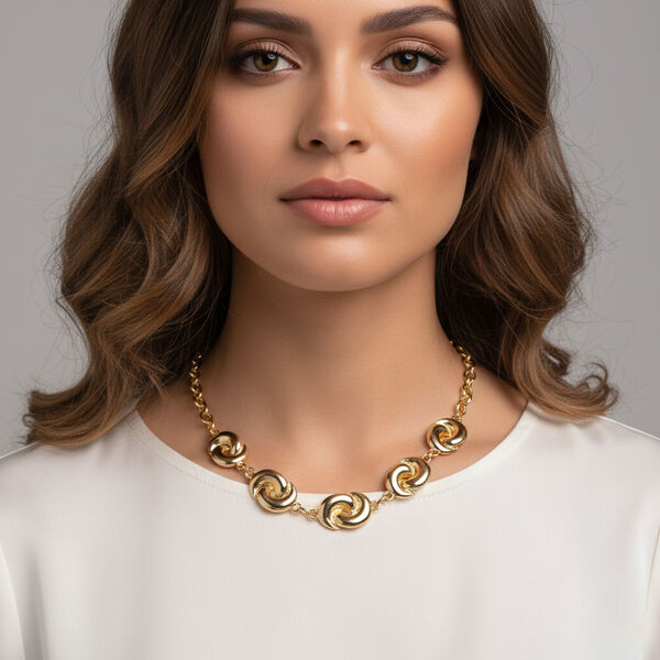 Gelb Halskette ca. 50 cm + 5 cm Extender, ca. 59,30g image number 2