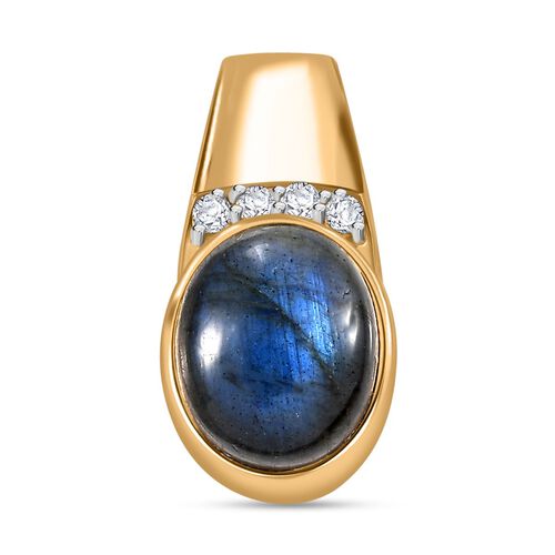 Labradorit und Zirkon Anhänger - 5,92 ct. image number 0