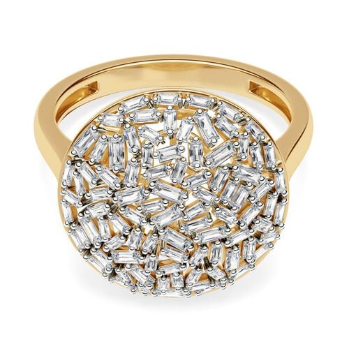 LUXURIANT DIAMOND- SGL zertifizierter SI-GH Labor Diamant Ring, 925 Silber 750 Gelbgold Vermeil - 1 ct. image number 0