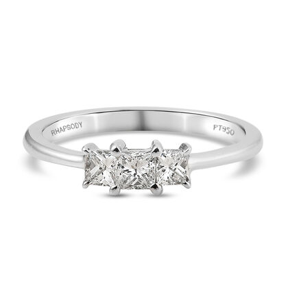 RHAPSODY Diamant-Ring, IGI zertifiziert VS E-F, 950 Platin (Größe 20.00) ca. 0,50 ct
