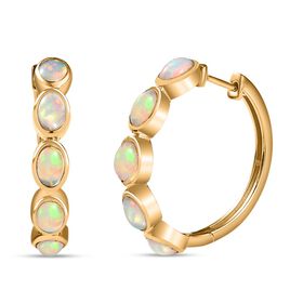 AA natürliche, äthiopische Welo Opal-Ohrringe - 3,17 ct.