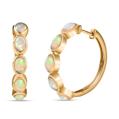 AA natürliche, äthiopische Welo Opal-Ohrringe - 3,17 ct. image number 0