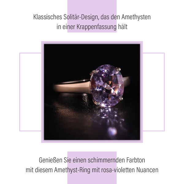 Rose de France Amethyst Ring - 3,29 ct. image number 9
