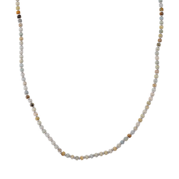 Mehrfarbiger Amazonit Halskette, flexibel, Reine Legierung ca. 25.00 ct