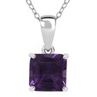 AA Afrikanischer Amethyst Anhänger 925 Silber rhodiniert ca. 1.63 ct