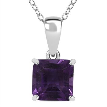 AA Afrikanischer Amethyst Anh&auml;nger 925 Silber rhodiniert ca. 1.63 ct