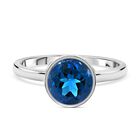 London Blautopas Ring, 925 Silber rhodiniert, ca. 3.20 ct image number 0