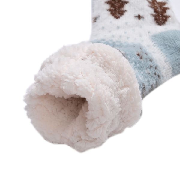 2er Set kuschelige Sherpa Socken, Tannenbäume image number 5