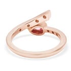 Moissanit Bypass-Ring, 925 Silber Roségold Vermeil  ca. 0,45 ct image number 5