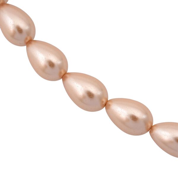 Goldene Muschelkernperle Halskette ca. 45 cm, 925 Silber image number 3