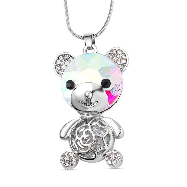 Mehrfarbiger Kristall Halskette ca. 60 cm