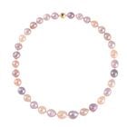 Mehrfarbige Edison Perle Halskette, (11-16mm), ca. 50 cm 585 Gold vergoldet