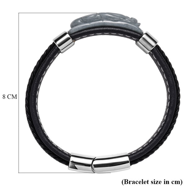 Jade Armband ca. 19 cm 316L Edelstahl (10-15 Werktage Lieferzeit) ca. 90.00 ct image number 5