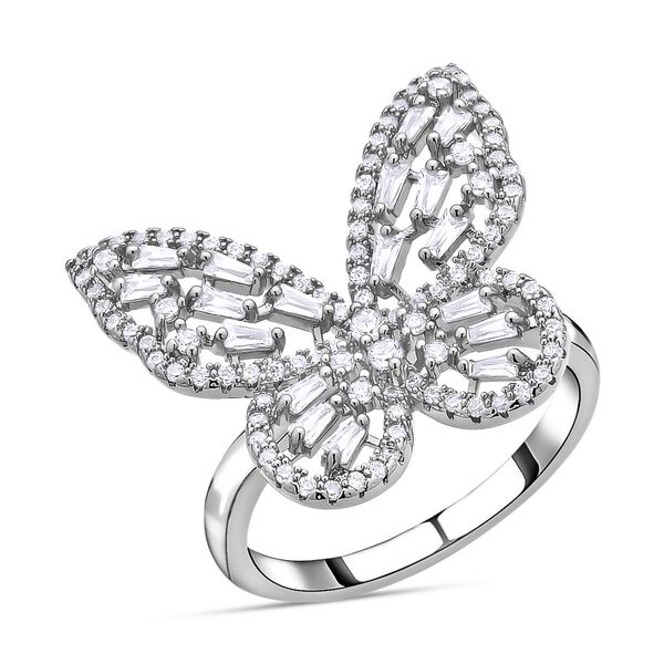 Weißer Zirkonia-Ring, (Größe 19.00) ca. 1,56  silberfarben 1.56 ct image number 4