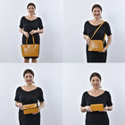 Passage - 4er-Set Handtaschen mit Krokodilprägung; enthält Schultertasche, Cross Body Bag, Clutch Bag und Portemonnaie, gelb image number 1