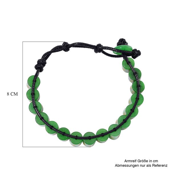 Flexibles grünes Jade Armband - 235 ct. image number 5