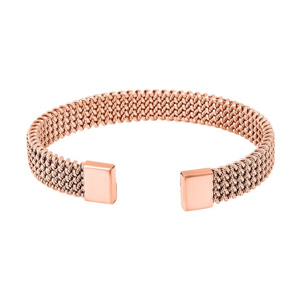 Geflochtenes Designer-Armreif ca. Flexibles cm ca. 20,50g, rosévergoldet image number 5