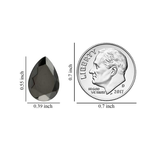 2er-Set AAAA Shungit ungefasste Edelsteine, Tropfen- und Facettenschliff - 6,75 ct. image number 4
