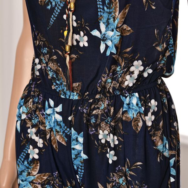 Träger-Jumpsuit mit gesmokter Taille, Blau image number 5