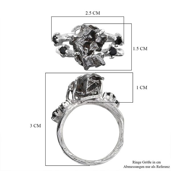 D'Joy Meteorit und schwarzer Spinell Ring - 16,25 ct. image number 7