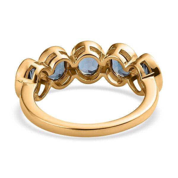 London Blau Topas Ring, 925 Silber vergoldet (Gr&ouml;&szlig;e 16.00) ca. 1.75 ct image number 6