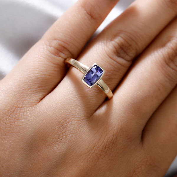 AA Tansanit Solit&auml;r-Ring, 375 Gelbgold  ca. 1,16 ct image number 3