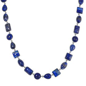 Lapislazuli Halskette ca. 45 cm Legierung Standard ca. 160,00 ct.