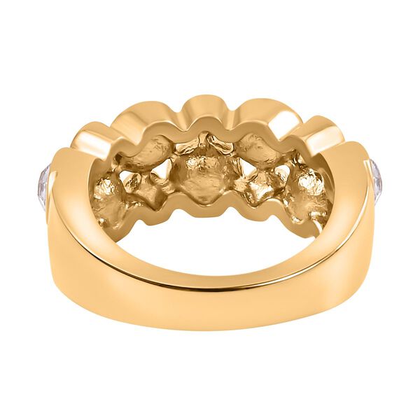 Weißer Kristall-Ring in Goldton image number 6