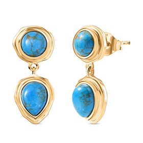 EverTrue blaue Türkis Ohrringe - 3,59 ct.