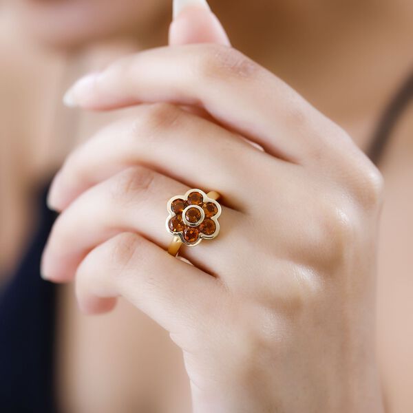 AA Madeira Citrin floraler Ring - 1,60 ct. image number 2