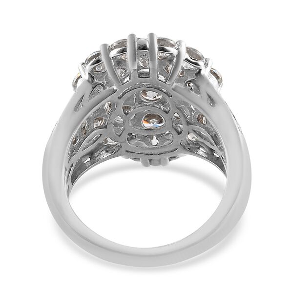 LUSTRO STELLA Hergestellt mit ZIRKONIA Ring 925 Silber Platin-&Uuml;berzug (Gr&ouml;&szlig;e 17.00) ca. 7,97 ct image number 5