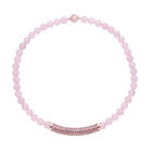 Rosenquarz und rosa Kristall-Halskette, ca. 49.5 cm, roséfarben ca. 228,50 ct