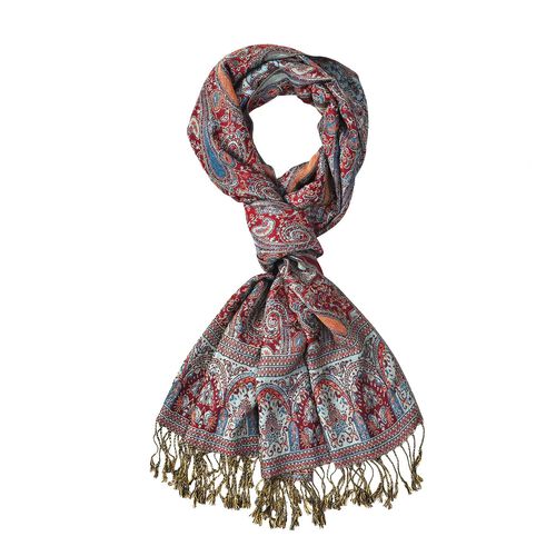 Paisley bedruckter Schal in lila image number 0