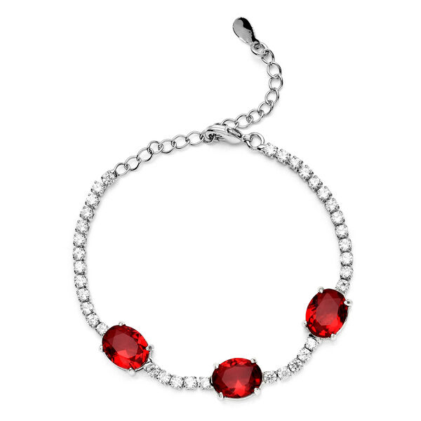 Glas und Zirkonia Armband ca. 15 cm Messing