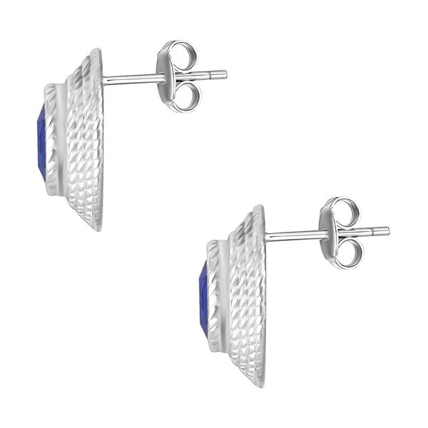 Tansanitfarbene Zirkonia-Ohrringe - 7,50 ct. image number 4