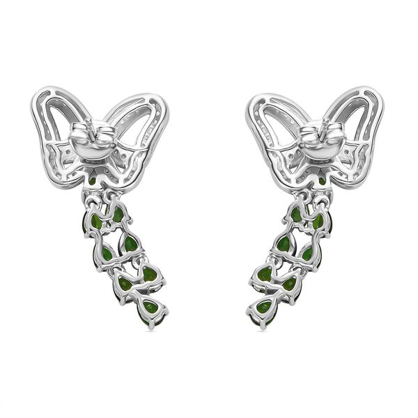 Natürliche Chromdiopsid und Zirkon-Ohrringe - 4,26 ct. image number 5