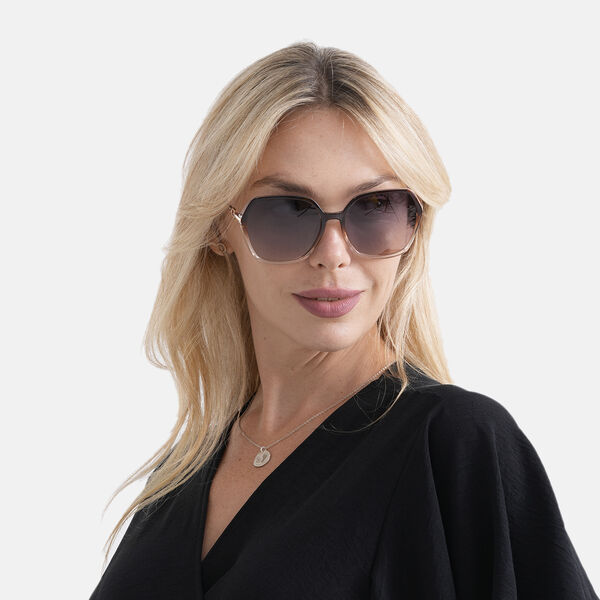 LA MAREY Sonnenbrille UV400 mit polarisierten Gl&auml;sern leichter Rahmen 14,5 x 15 cm Graubraun image number 3