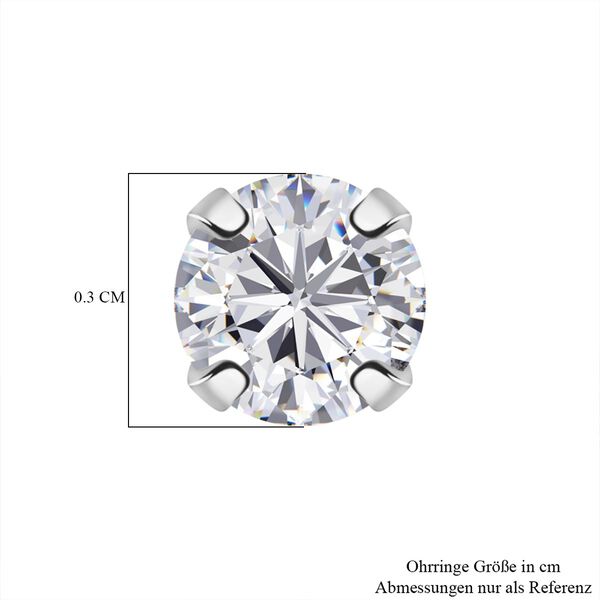 LUSTRO STELLA 2er-Set weiße Zirkonia Ohrringe image number 7